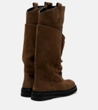 The Attico Passeggiata suede combat boots
