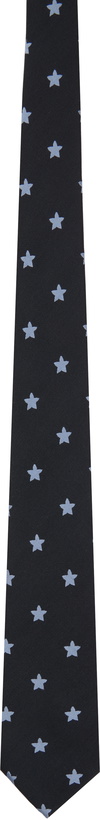 Photo: YOHJI YAMAMOTO Black & Blue Star Pattern JQ Derby Tie