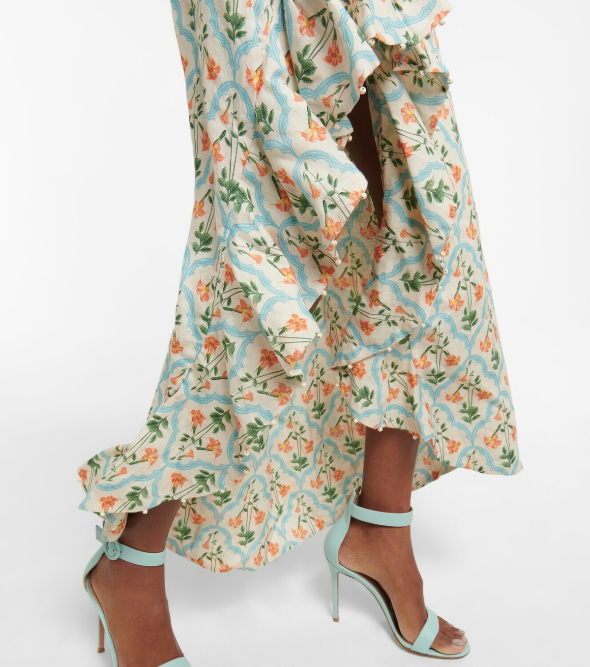 Agua by Agua Bendita Gerbera printed linen maxi dress Agua by Agua Bendita