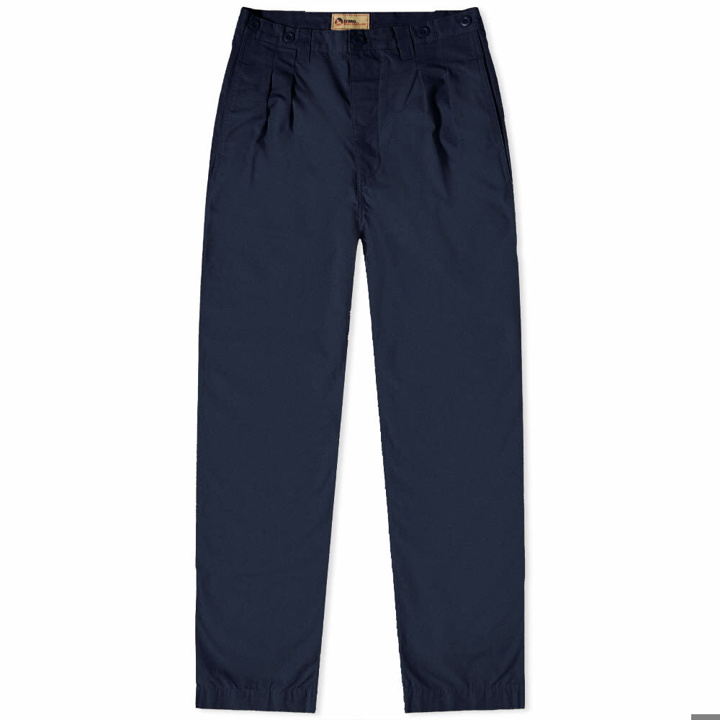 Photo: Nigel Cabourn Men's Pleated Chino in Black Navy