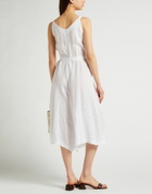 120% Lino Womens Jumpsuit in White