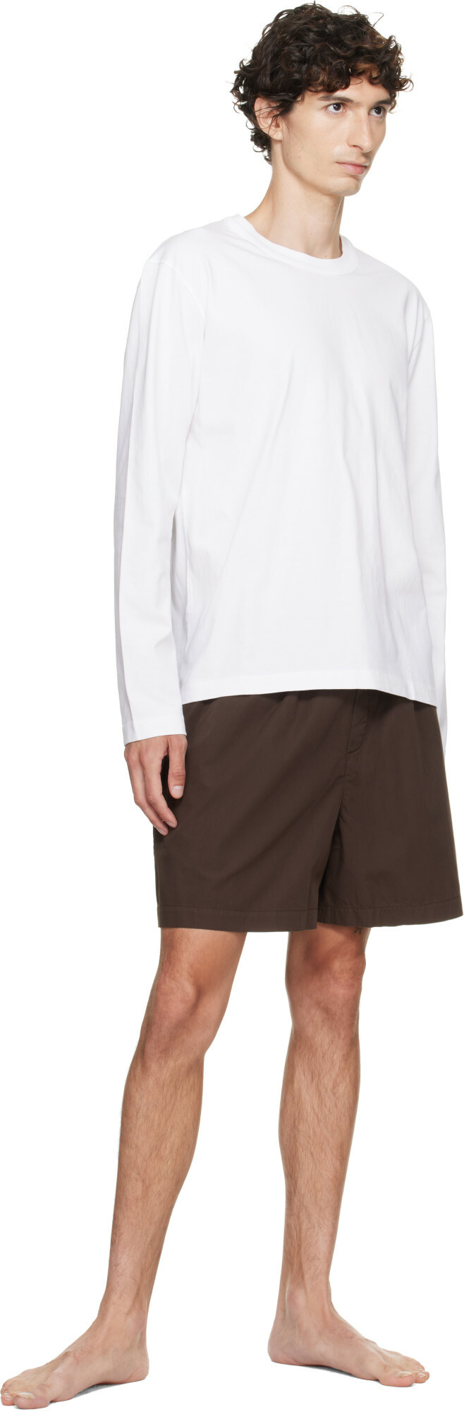 Tekla White Long-Sleeved T-shirt