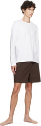Tekla White Long-Sleeved T-shirt