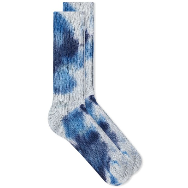 Photo: Anonymous Ism Scatter Dye Crew Sock in Blue
