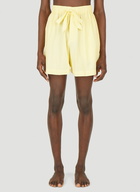 Drawstring Sleep Shorts in Yellow