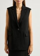 Vince Sleeveless Woven Blazer Black