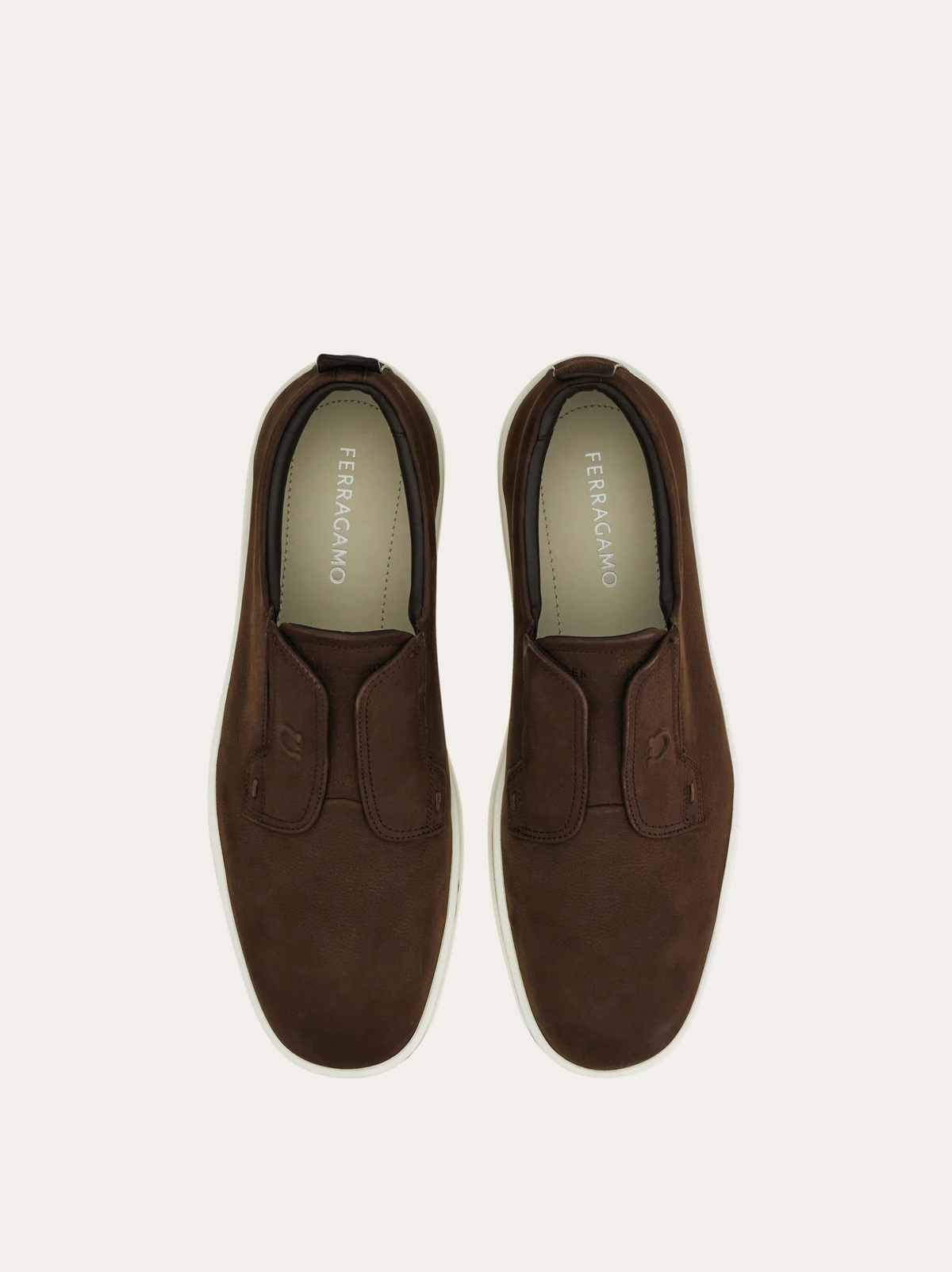 Ferragamo Mens Derby slip-on in Brown