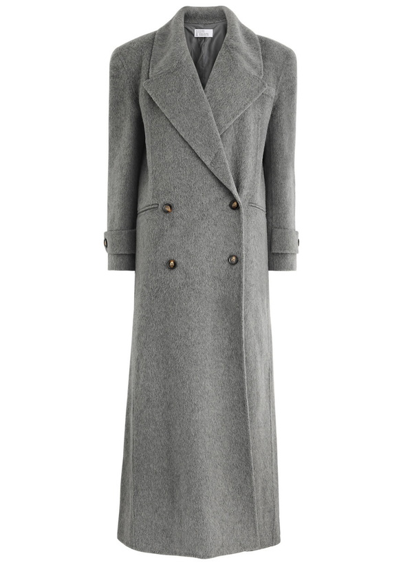 Photo: Giuseppe DI Morabito Double-breasted Wool Coat Grey