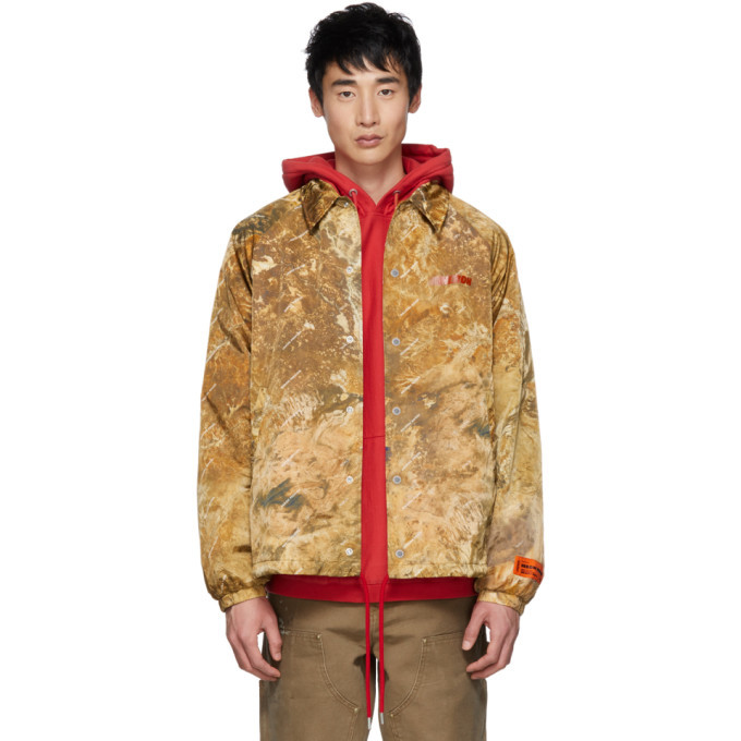 Heron Preston Brown Camo Basic Coach Jacket Heron Preston