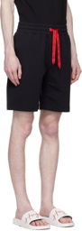 Hugo Black Embroidered Shorts