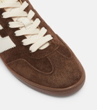 Hogan H647 leather-trimmed suede sneakers