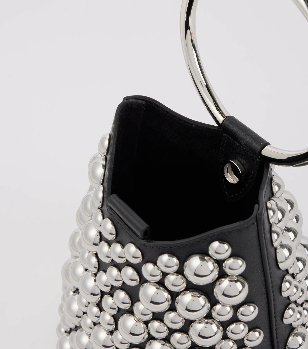 ショルダーバッグ・ポシェット ALAIA RING MINI LEATHER BUCKET BAG ALAIA Mini Ring Fringe Bucket Bag in Leather - Bergdorf Goodman
