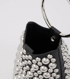 Alaïa Ring Mini embellished leather bucket bag