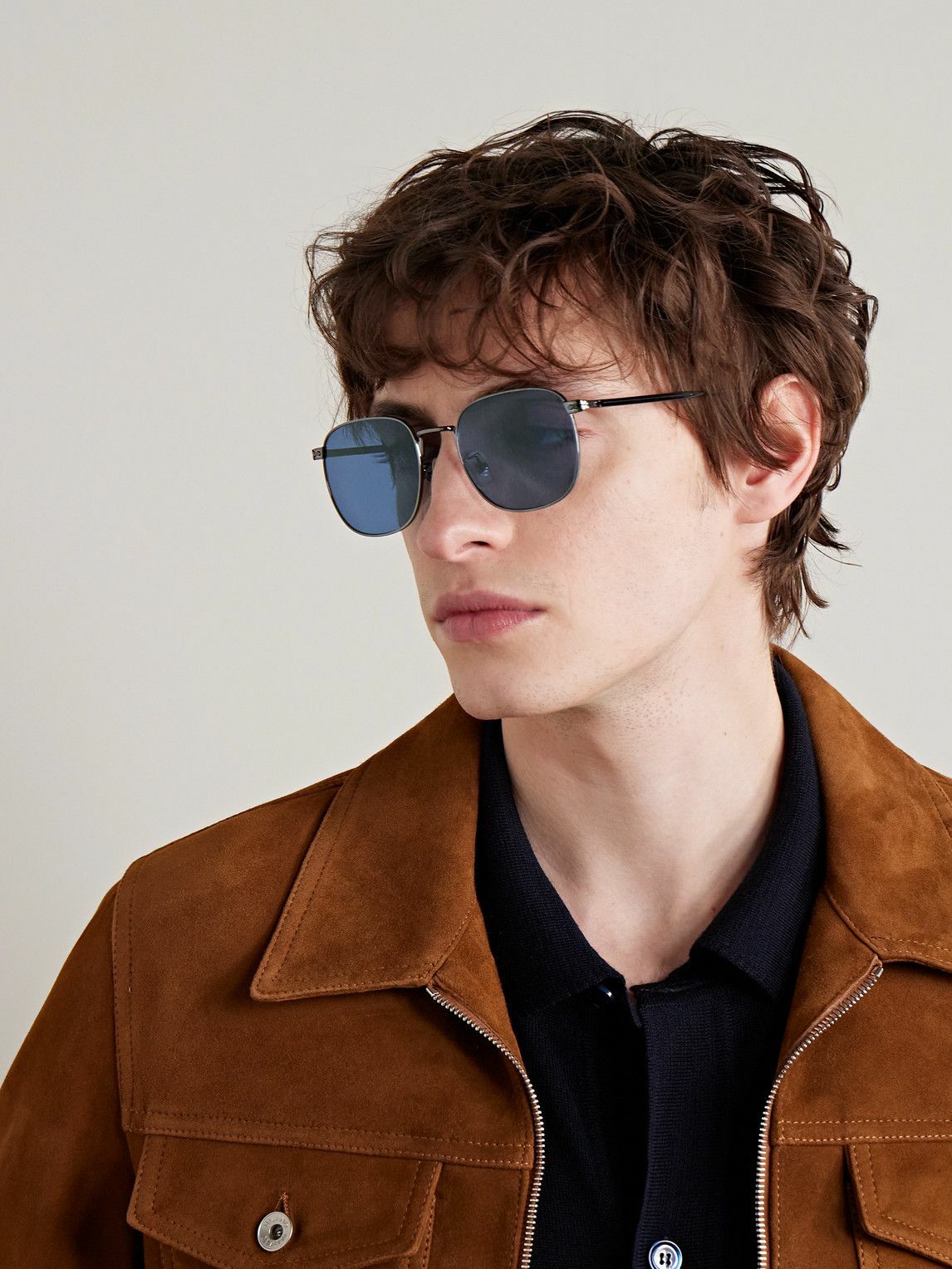 MONTBLANC EYEWEAR - Square-Frame Silver-Tone Sunglasses