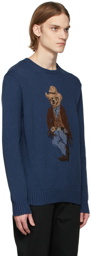 Polo Ralph Lauren Blue Polo Bear Sweater