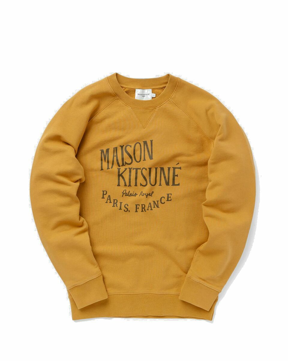 Photo: Maison Kitsune Palais Royal Classic Sweatshirt Yellow - Mens - Sweatshirts