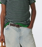 Loewe Striped cotton-blend terry T-shirt