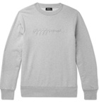 A.P.C. - JJJJound Logo-Appliquéd Mélange Loopback Cotton-Jersey Sweatshirt - Gray