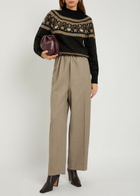 Khaite Guy Fair Isle Cashmere Jumper Black