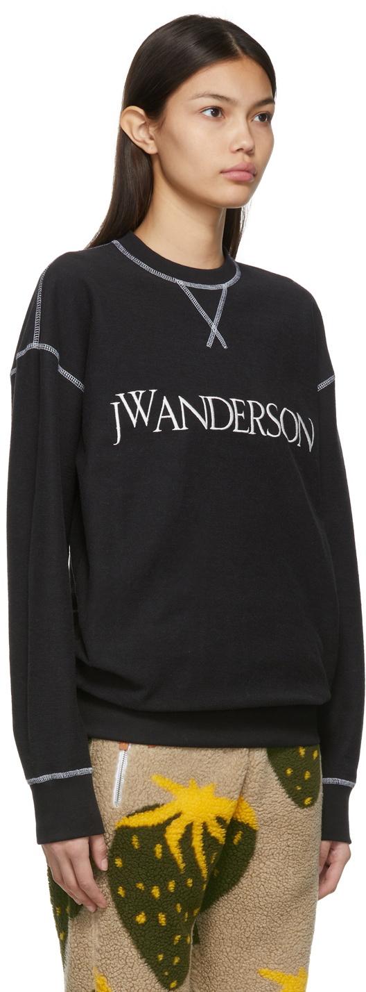 JW Anderson Black Inside Out Contrast Sweatshirt JW Anderson