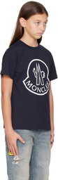 Moncler Enfant Big Kids Navy Printed Logo Cotton T-shirt