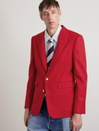 CELINE - Wool-Flannel Blazer - Red