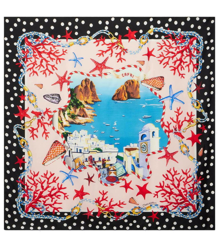 Photo: Dolce&Gabbana Capri printed silk twill scarf