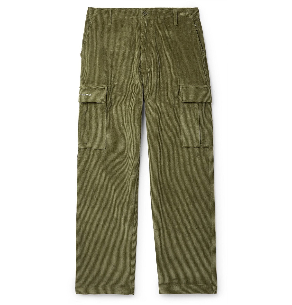 Pop Trading Company - Cotton-Corduroy Cargo Trousers - Green Pop