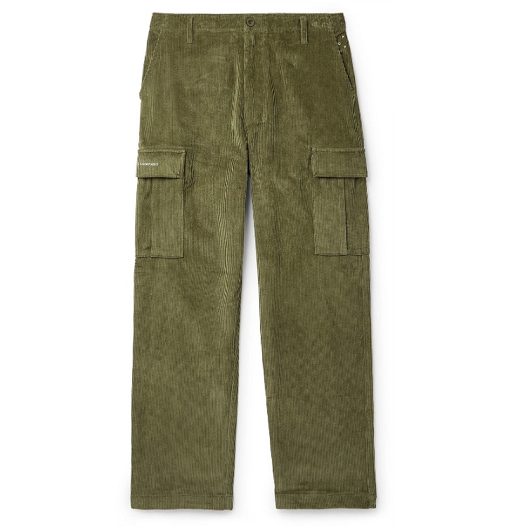 Photo: Pop Trading Company - Cotton-Corduroy Cargo Trousers - Green