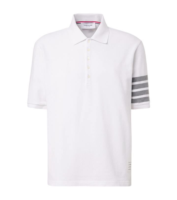 Photo: Thom Browne 4-Bar cotton polo shirt