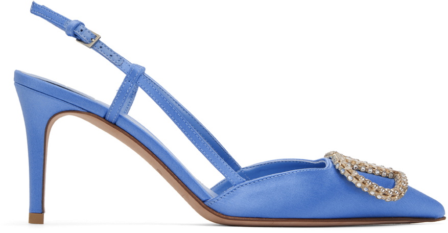 Valentino Garavani Blue VLogo Heels Valentino Garavani