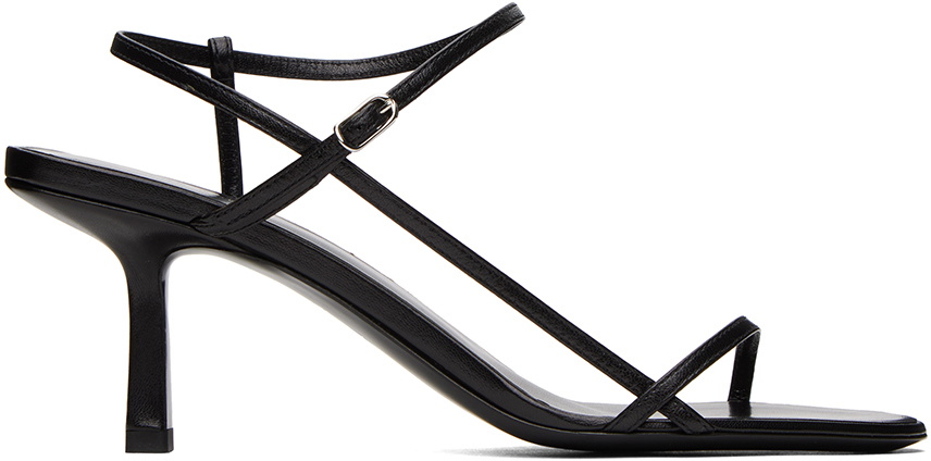 The Row Black Bare Heeled Sandals The Row