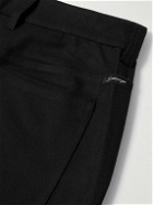 Saturdays NYC - Morris Wide-Leg Brushed Cotton-Blend Twill Trousers - Black