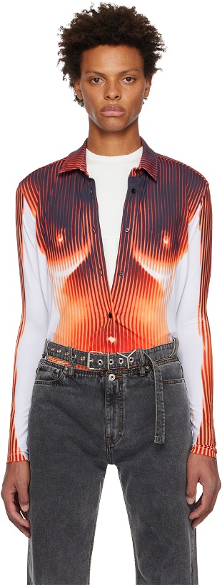 Photo: Y/Project White & Orange Jean Paul Gaultier Edition Shirt