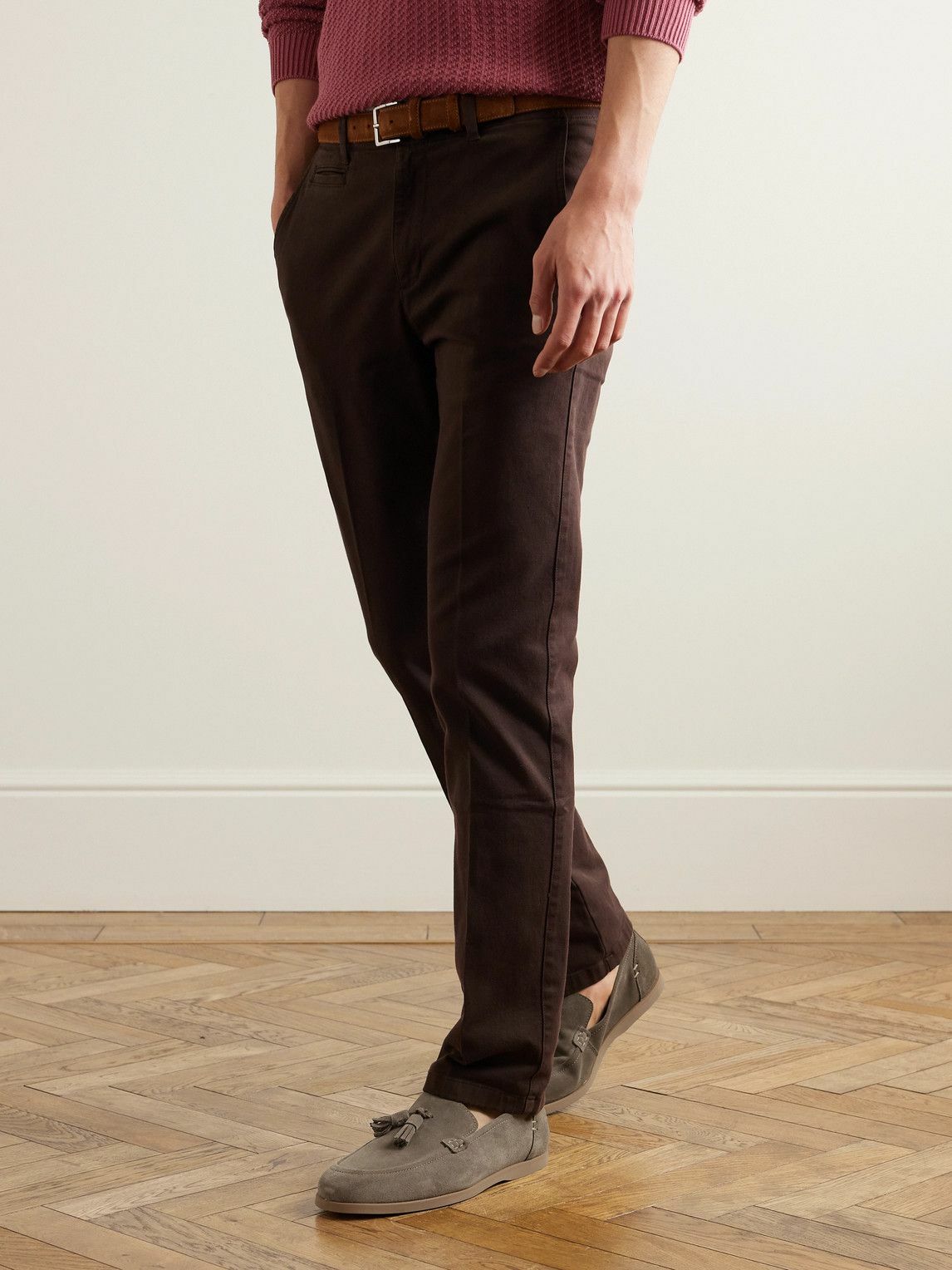 Mr P. - Leo Tasselled Suede Loafers - Green Mr P display picture 2