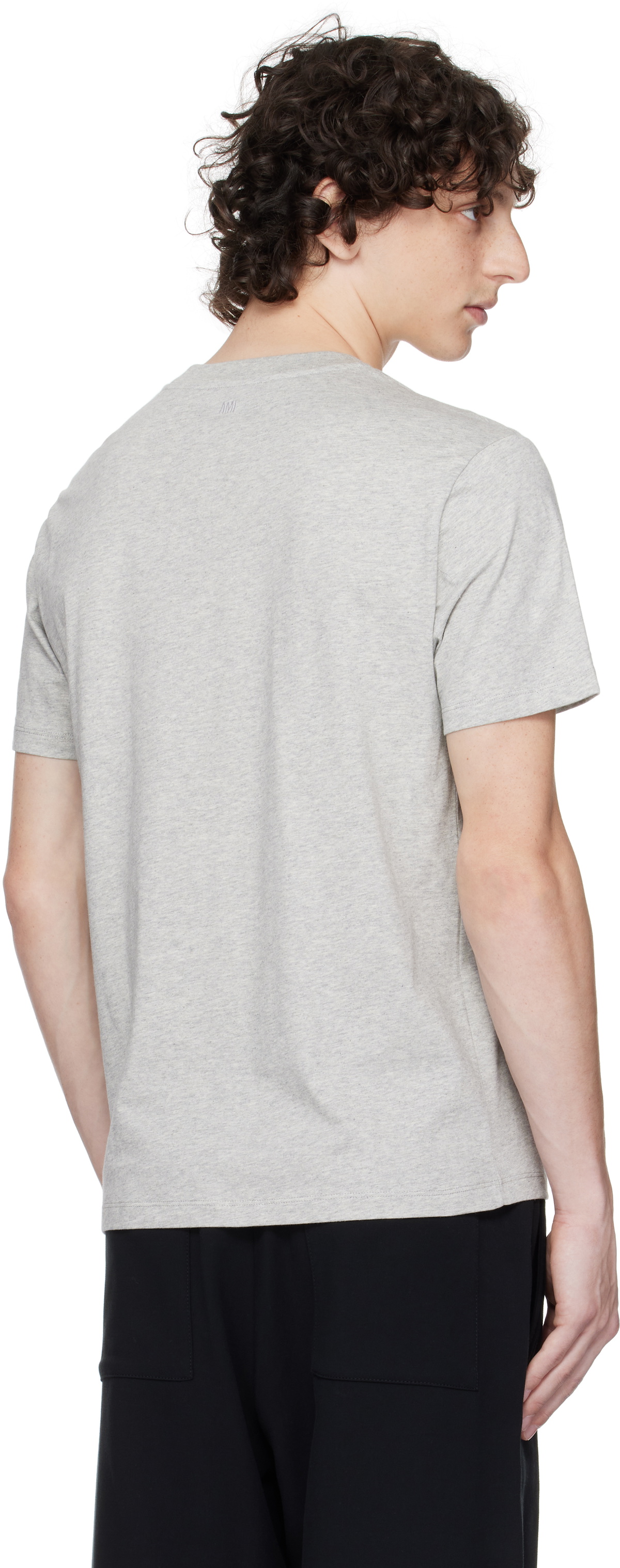 Tシャツ・カットソー AMI PARIS T-SHIRT AMI DE COEUR GREY IN COTTON 21822637_52829789_600.jpg
