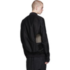 Rick Owens Drkshdw Black Shed Flight Bomber Jacket