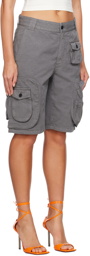 Heron Preston Gray Flap Pocket Shorts