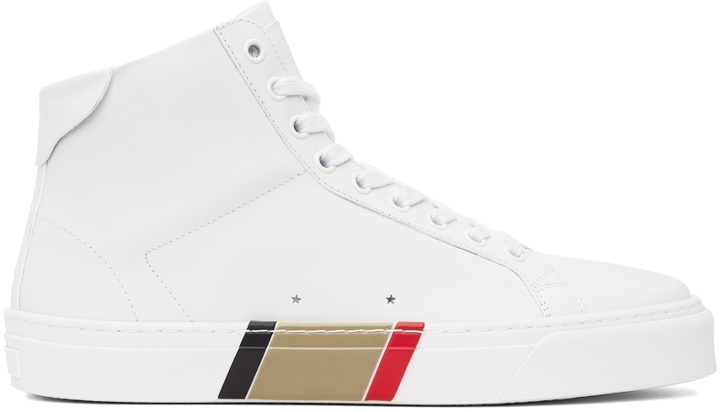 Photo: Burberry White Bio-Based Sole Leather Sneakers