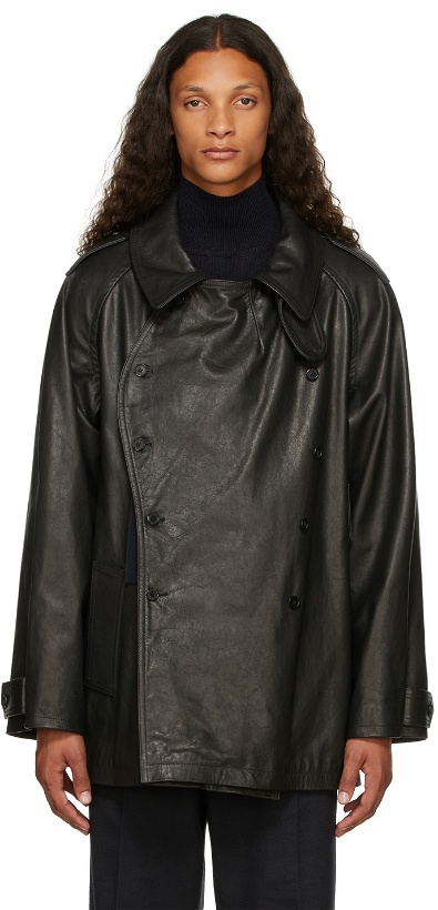 Photo: Maison Margiela Black Leather Kaban Jacket