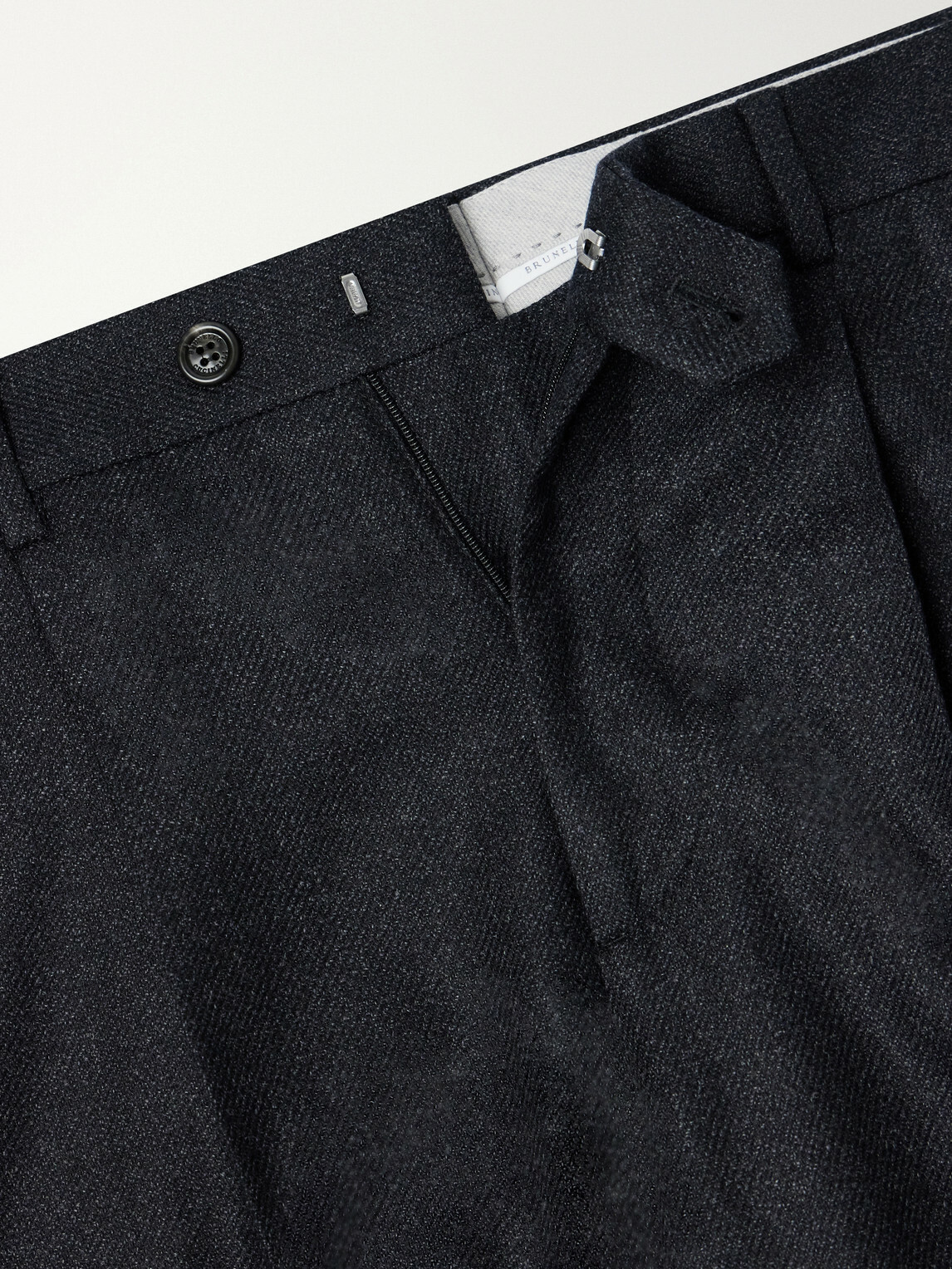Brunello Cucinelli - Straight-Leg Pleated Virgin Wool Suit Trousers - Blue