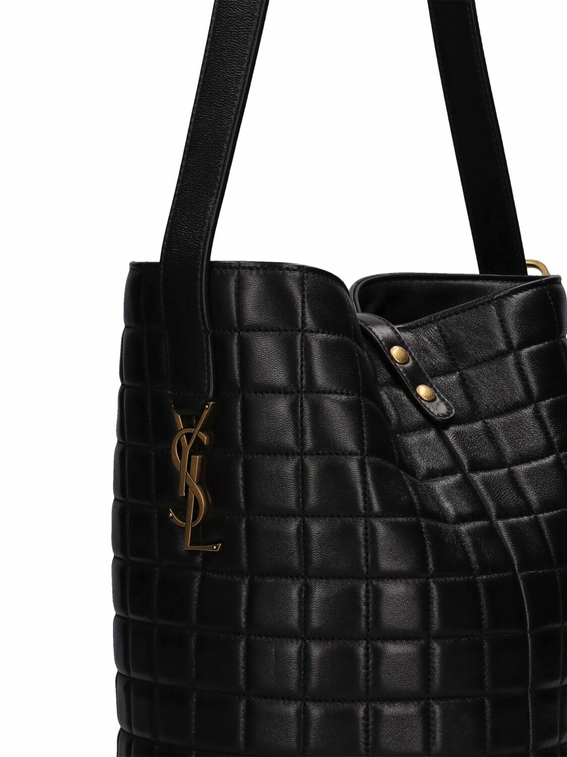 SAINT LAURENT - Medium Cecile Leather Bucket Bag Saint Laurent