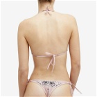Palm Angels Women's Paisley Print Triangle Bikini Top in Pink