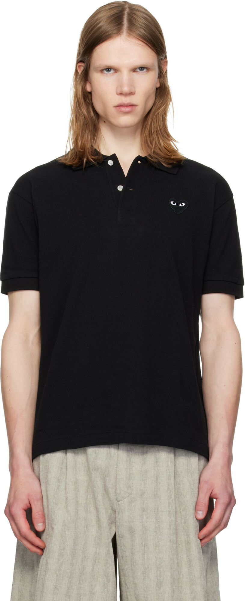 COMME des GARÇONS PLAY Black Heart Emblem Polo