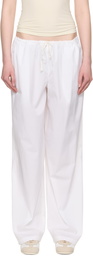 SKIMS White Cotton Poplin Straight Leg Pyjama Pants