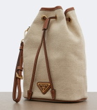 Prada Small canvas and leather pouch