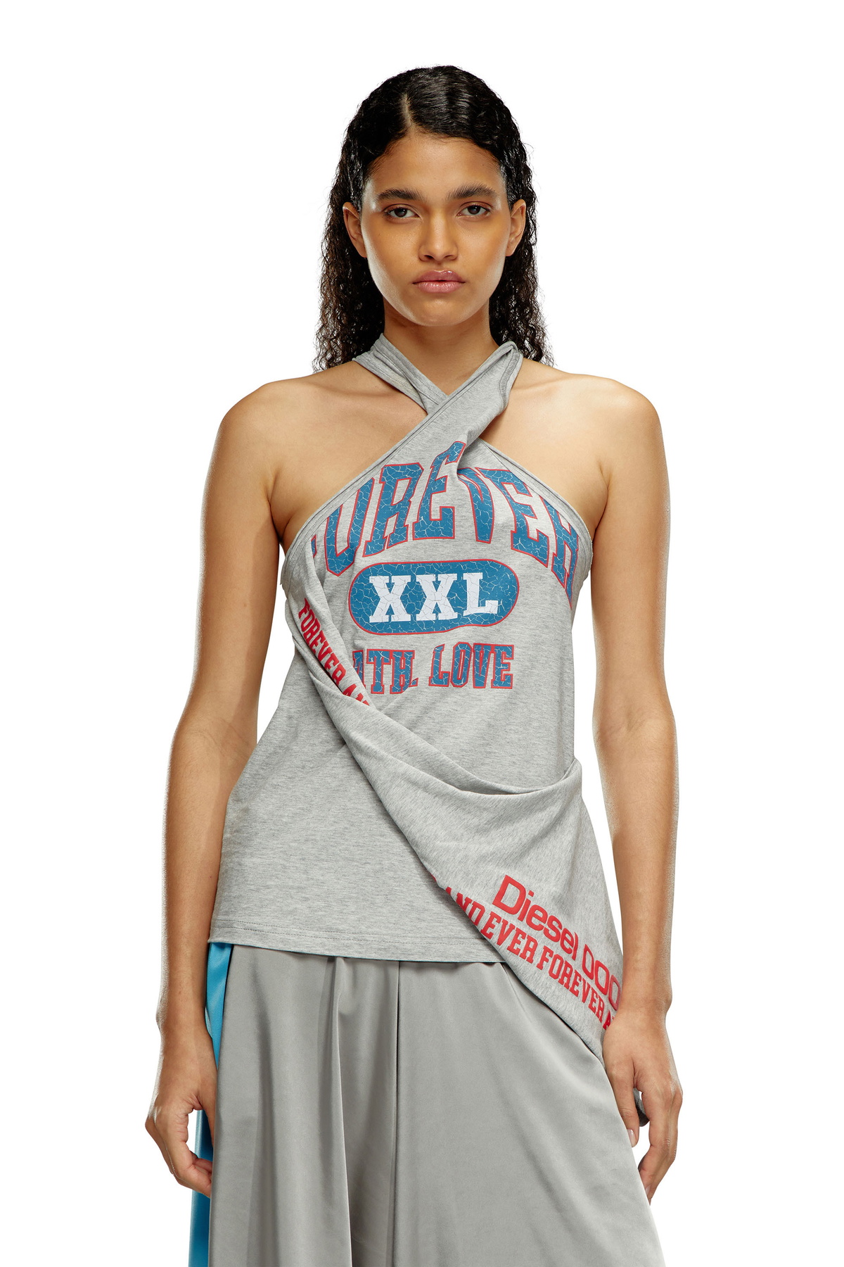 Diesel College tank top with twisted front - T-Shirts Womens