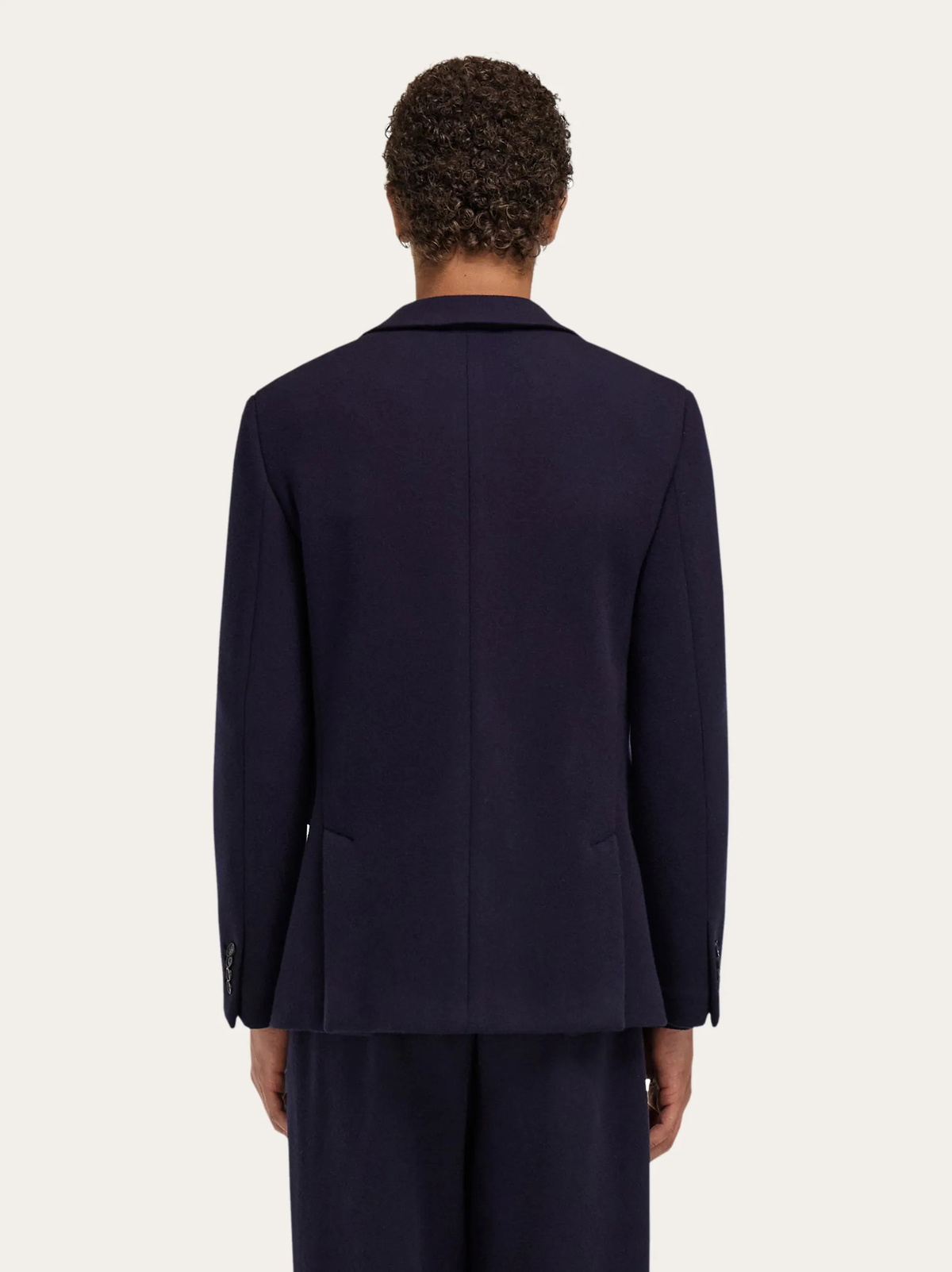 Ferragamo Mens Single breasted jersey blazer in Blue