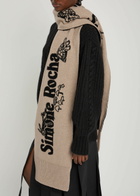 Simone Rocha Logo Wool and Cashmere-blend Scarf - Beige - One Size