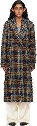 Collina Strada Brown & Blue Wolverine Coat
